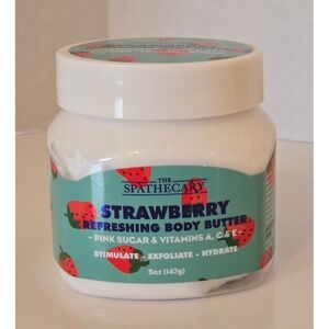 The Spathecary Strawberry Refreshing Body Butter Pink‎ Sugar New
